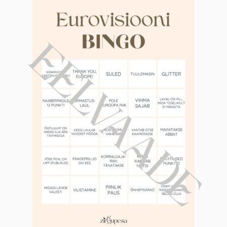 Eurovisiooni bingo, prinditav